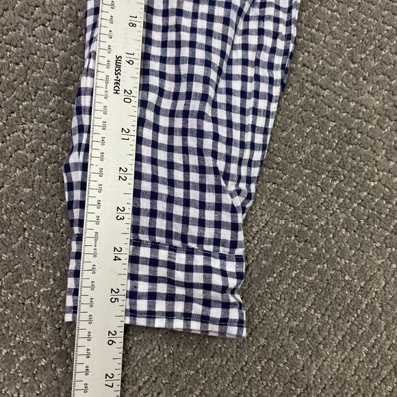Vintage Ralph Lauren Linen Shirt Men's XL Blue White Gingham Check Button Down - Picture 11 of 11